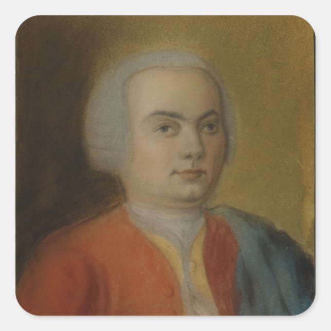 Carl Philipp Emanuel Bach, c.1733 Square Sticker (Front)