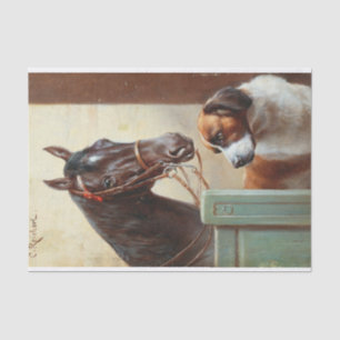 Carl Richert   Horse And Dog Tissue Paper