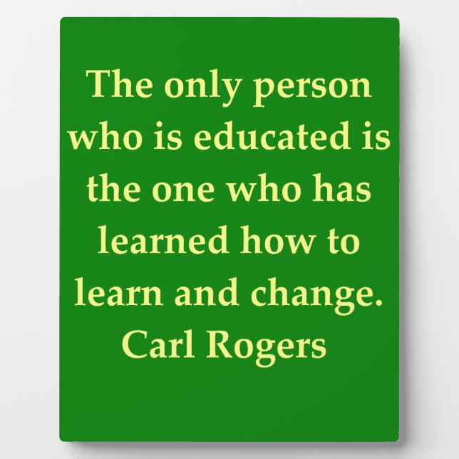 carl rogers quote plaque (Front)