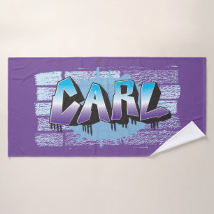 Carl Votre Nom Graffiti Bath Beach Towel