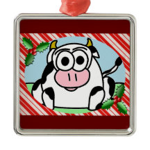 Carla Cow Christmas Ornament