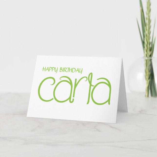 Carla lime carte d'anniversaire (Devant)