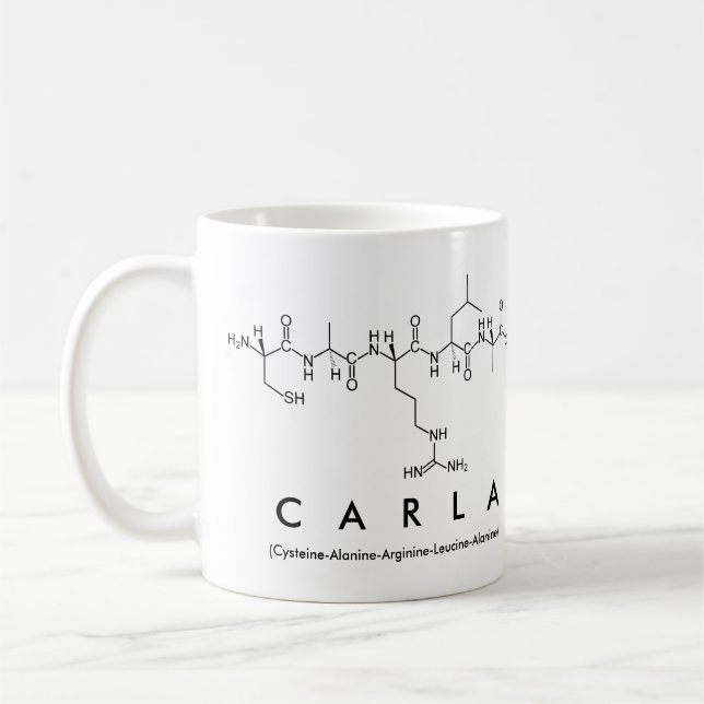 Carla peptide name mug (Left)