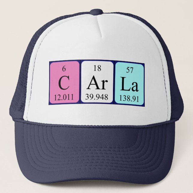 Carla periodic table name hat (Front)
