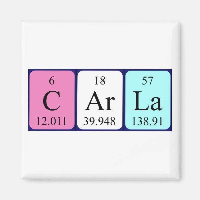 Carla periodic table name magnet (Front)