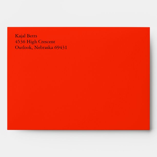 Carlet Red A7 5x7 Enveloppes préadressées personna (Devant)