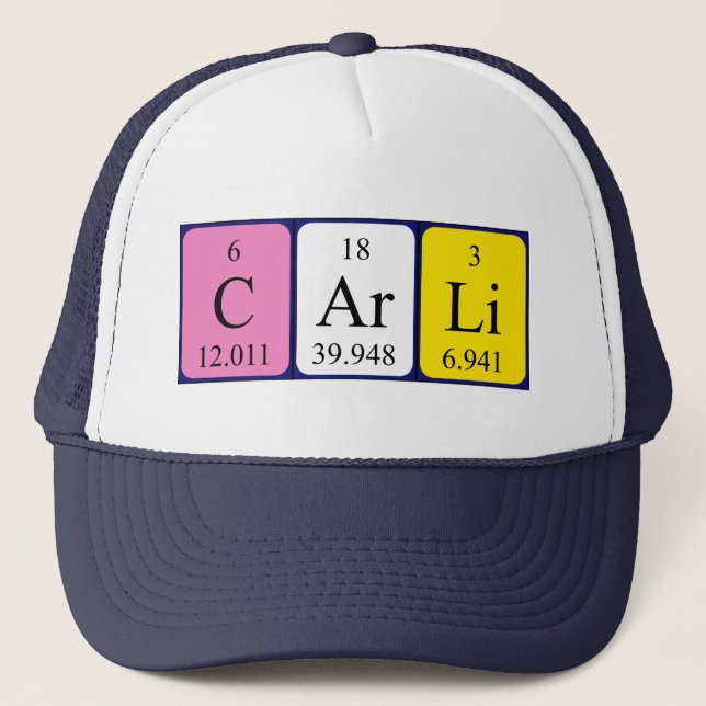 Carli periodic table name hat (Front)