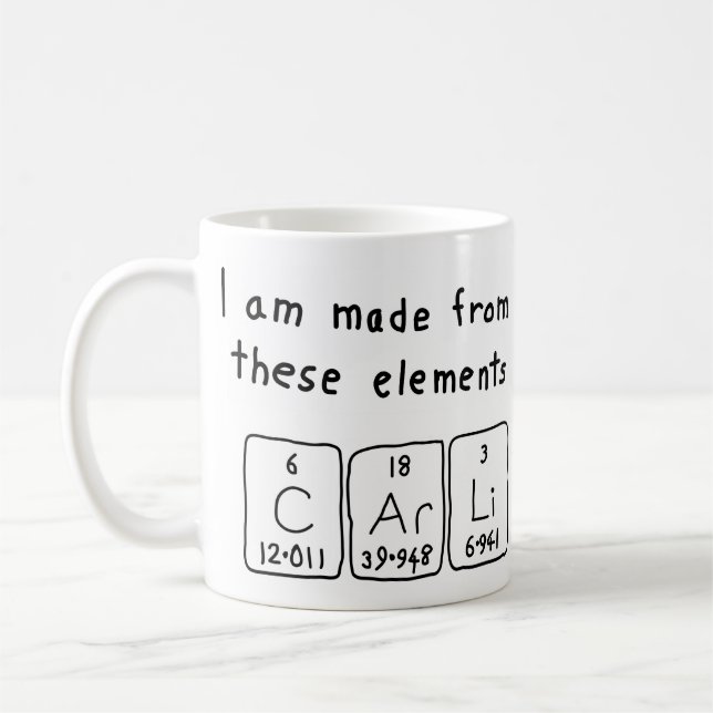 Carli periodic table name mug (Left)