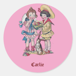 CARLIE ~ EASTER Sticker Vintage 1911 ~ Cute! ~
