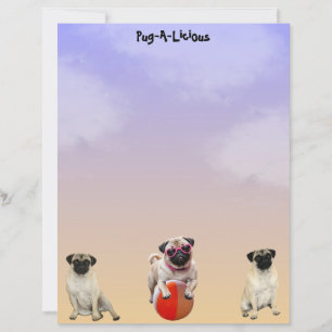 Carlin-A-Licious papeterie de chien de Carlin mign