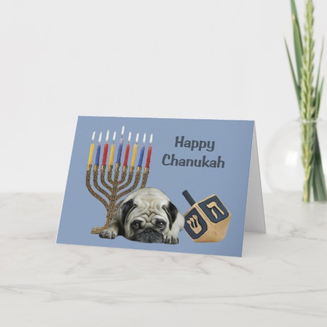 Carlin Carte Chanukah Menorah Dreidel (Devant)