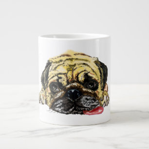 Carlin chien café Mug drôle