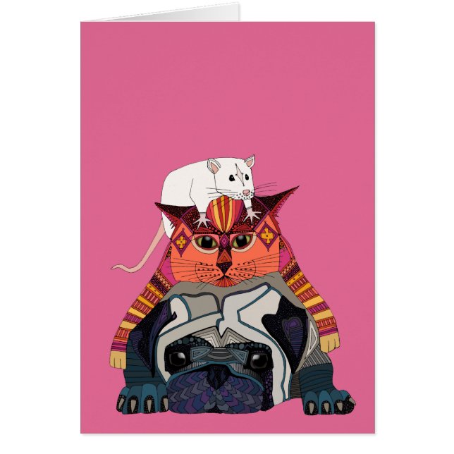 carlin de chat de souris rose (Devant)