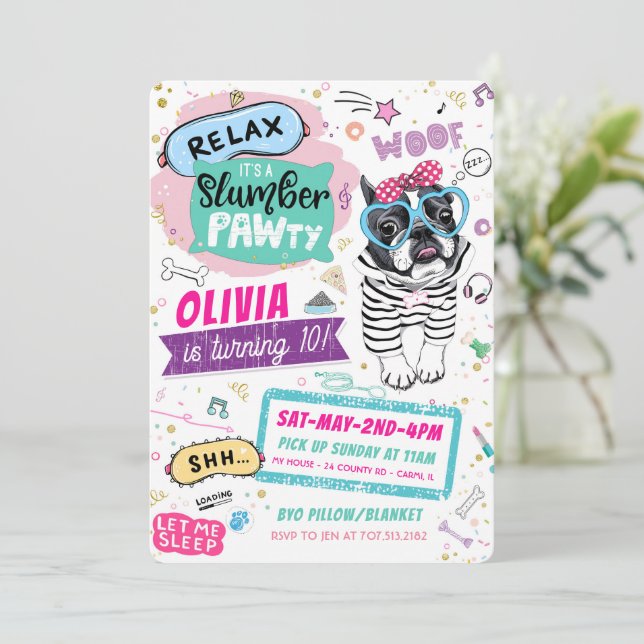 Carlin de la fête de bois Invitations Anniversaire (Debout devant)