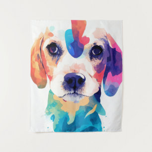 Carlin Dog Wild Nature Animal Color Art Painting Tapestry