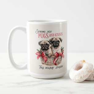 Carlin drôle Noël Chien café Mug