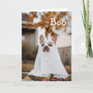 Carlin Ghost Dog Carte de vacances Halloween