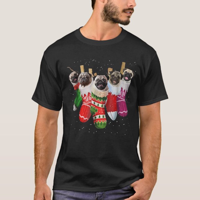 Carlin Noël Chaussettes de Noël Funny T-Shirts Xma (Devant)