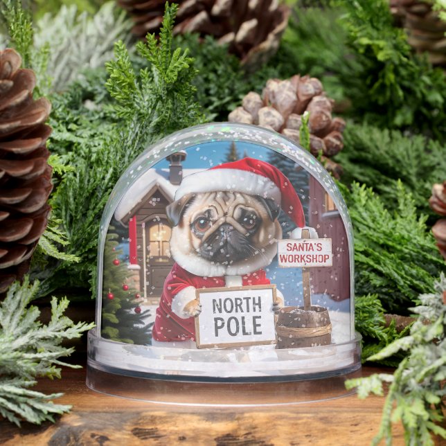 Carlin père Noël au pôle Nord ou votre chien d'ani (Hiver)