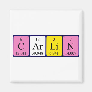 Carlin periodic table name magnet
