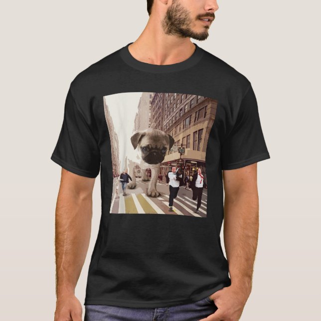 CARLIN PUGZILLA Funny Tshirt pour Amoureux de les  (Devant)