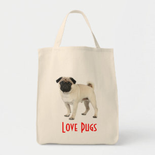 Carlins d'amour Puppy Dog Canvas Sac fourre - tout