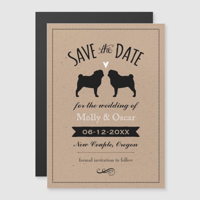 Carlins Mariage Enregistrer la date Invitation (Devant / Derrière)