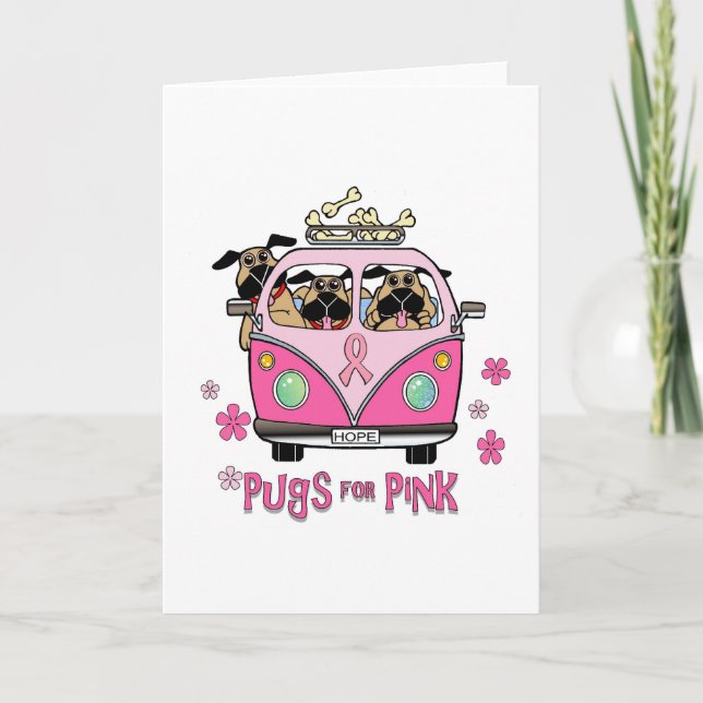 Carlins pour carte de billet rose (Devant)
