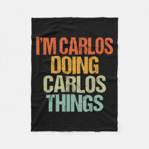 Carlos Doing Carlos Things Shirt Funny Vintage Fleece Blanket