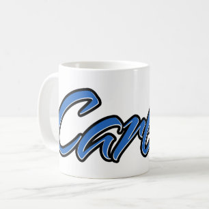 Carlos First Name blue Tasse Kaffeetasse Coffee Mug