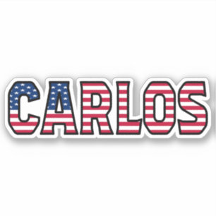 Carlos Name Prénom USA Sticker Stickerset