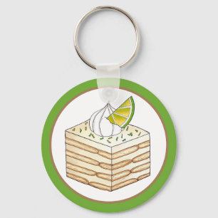 Carlota de Limón Mexican Food Lime Icebox Cake Keychain