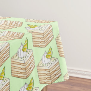Carlota de Limón Mexican Lime Icebox Cake Slice Tablecloth