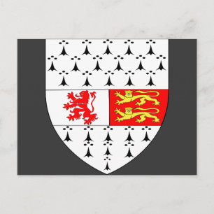 Carlow County Crest, Ireland Postcard