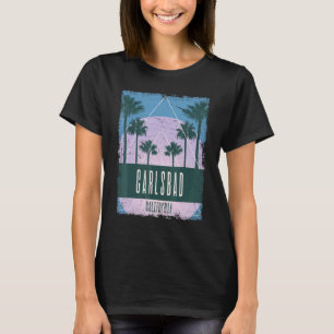 Carlsbad California CA Vintage Vaporwave Retro 80s T-Shirt