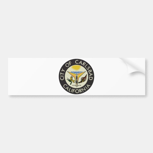 Carlsbad (California) City Seal Bumper Sticker (Front)