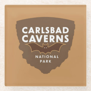 Carlsbad Caverns National Park Bat Glass Coaster