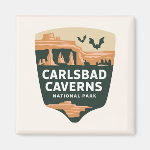 Carlsbad Caverns National Park Minimal Landscape Magnet
