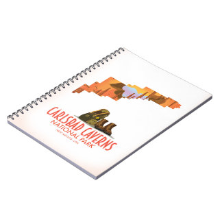 Carlsbad caverns national park new mexico map notebook