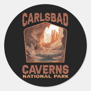 Carlsbad Caverns National Park New Mexico Nature H Classic Round Sticker
