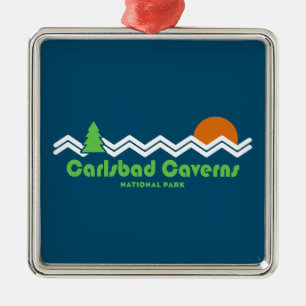 Carlsbad Caverns National Park Retro Metal Ornament