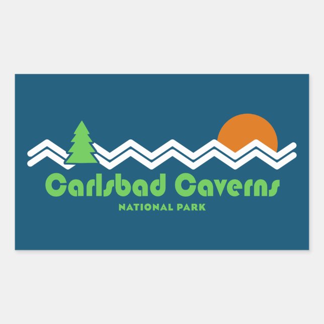Carlsbad Caverns National Park Retro Sticker (Front)