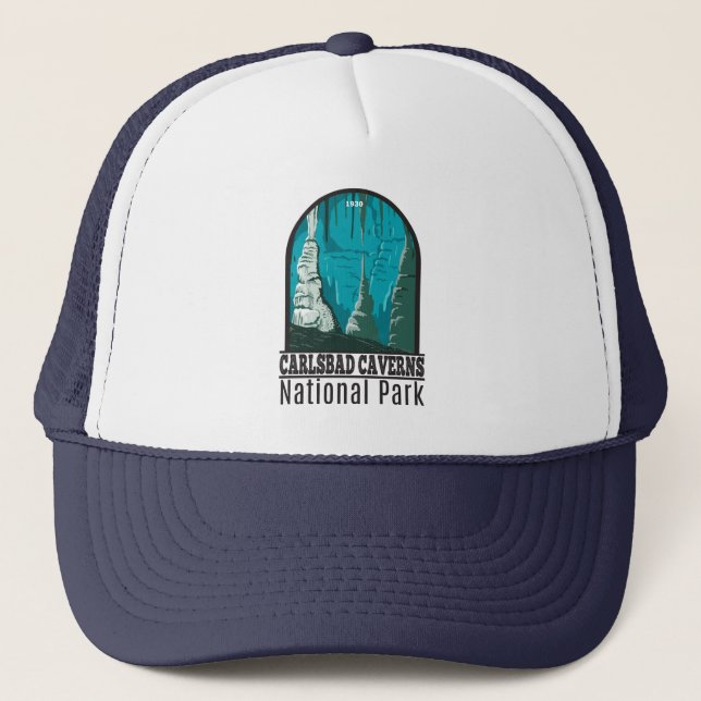 Carlsbad Caverns National Park Vintage  Trucker Hat (Front)