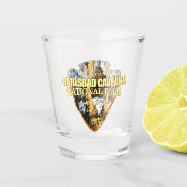 Carlsbad Caverns NP (arrowhead) Shot Glass (Front)