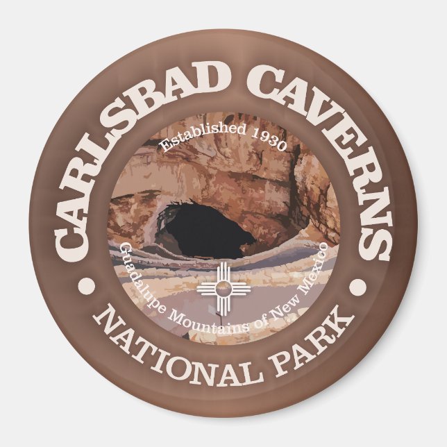 Carlsbad Caverns NP (rd)2 Magnet (Front)