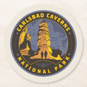 Carlsbad National Park Round Paper Coaster