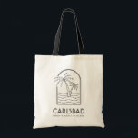 Carlsbad Wedding Weekend Destination Wedding Tote Bag<br><div class="desc">Welcome your Carlsbad wedding guests with these custom wedding welcome bags! Embrace the sunny spirit with this classic tote featuring a palm tree and ocean line sketch design. Customize it with the name and location of your wedding. Give your guests a stylish gift to be used long after the festivities...</div>