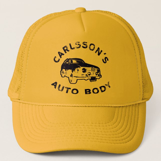 carlsson-auto-body_blue trucker hat (Front)