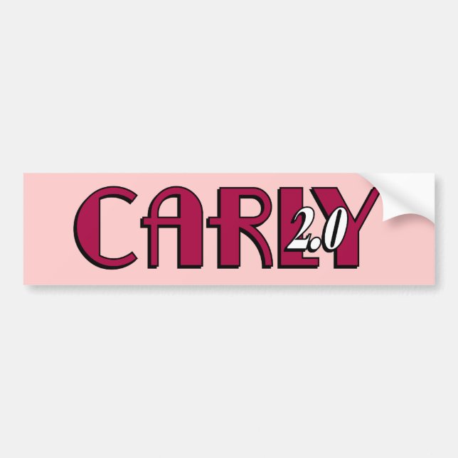 Carly 2.0 Bumper Sticker (Front)