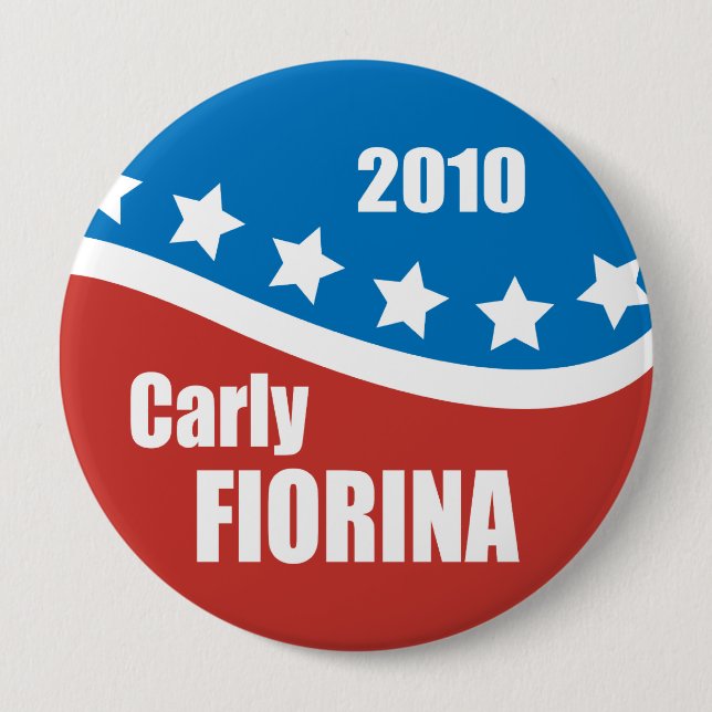 Carly Fiorina 2010 4 Inch Round Button (Front)